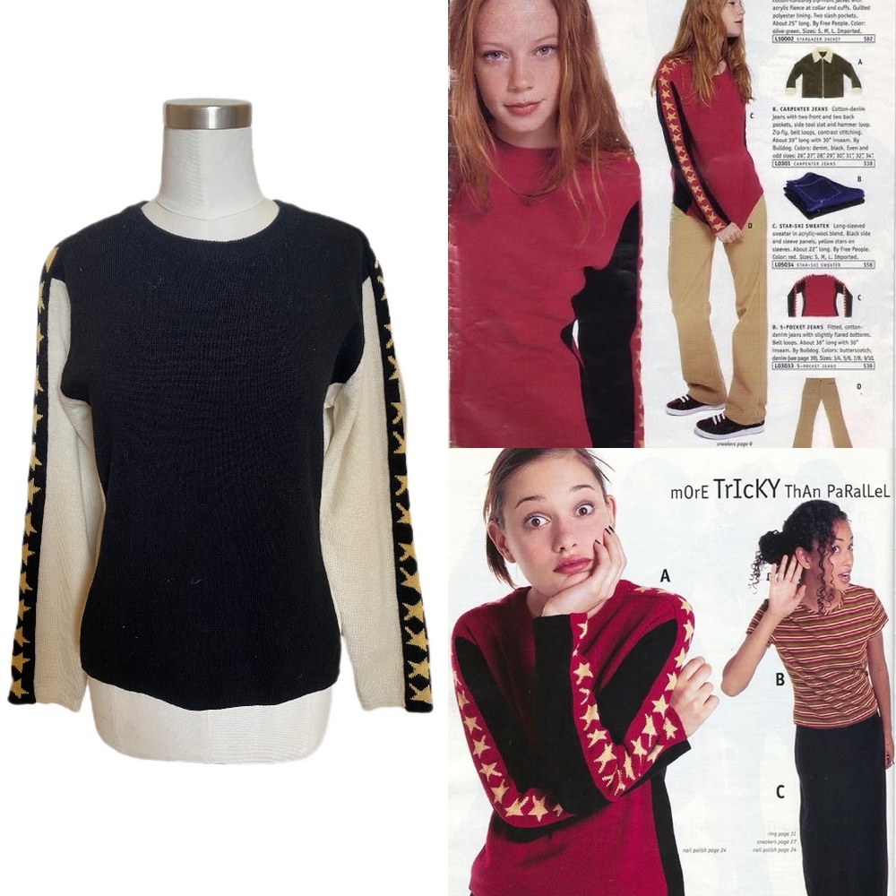 90s Free People Star Ski Sweater Featured in the Delia's Catalog